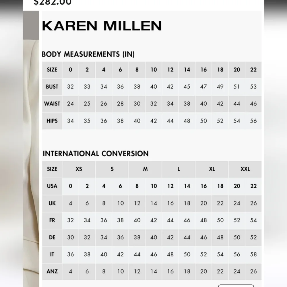 Karen Millen Tailored Crepe Blazer–Ivory Structured SingleBreasted Jacket.10 NWT - Picture 7 of 16